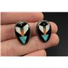 Image 3 : John Gordon Leak Zuni Arrow Inlay Earrings