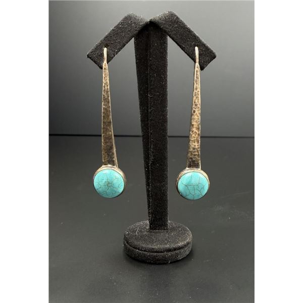 Silpada Sterling Swan Dive Turquoise Earrings