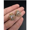 Image 3 : Micro Mosaic Italian Floral Earrings