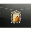 Image 1 : Navajo Sterling Silver Montana Agate Pendant
