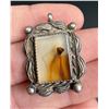 Image 3 : Navajo Sterling Silver Montana Agate Pendant