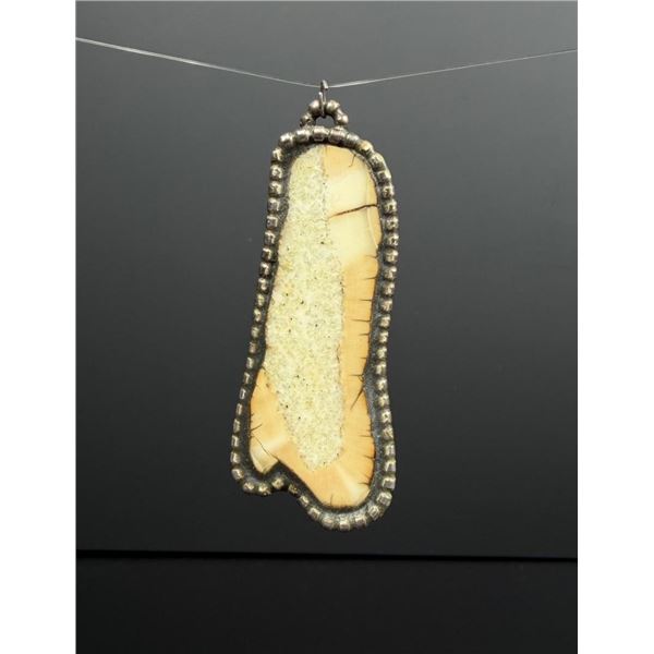 Navajo Sterling Silver Mammoth Ivory Pendant