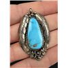 Image 3 : Navajo Sterling Silver Turquoise Pendant