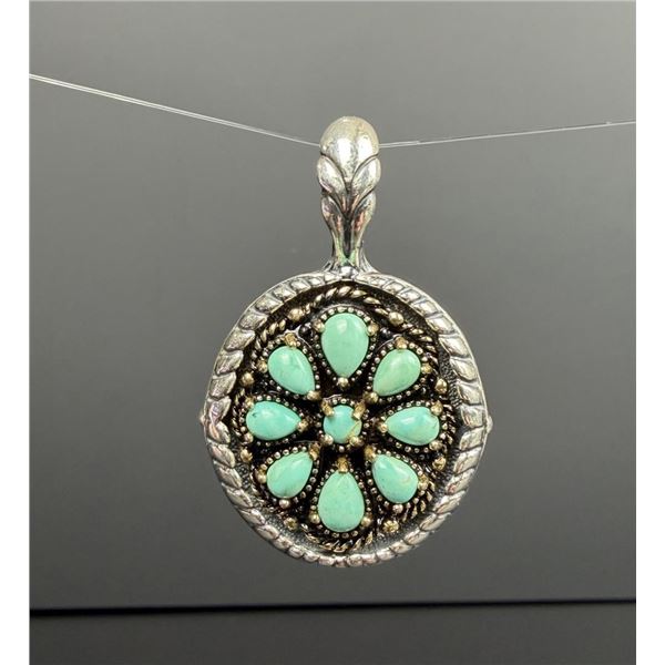 Carolyn Pollack Relios Sterling Turquoise Pendant