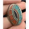 Image 3 : Navajo Sterling Silver Chip Inlay Ring