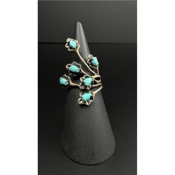 Dennis Kalisteo Sterling Silver Turquoise Ring
