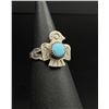 Image 1 : Navajo Sterling Silver Turquoise Thunderbird Ring
