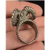 Image 7 : Sterling Silver Rams Head Motorcycle Biker Ring