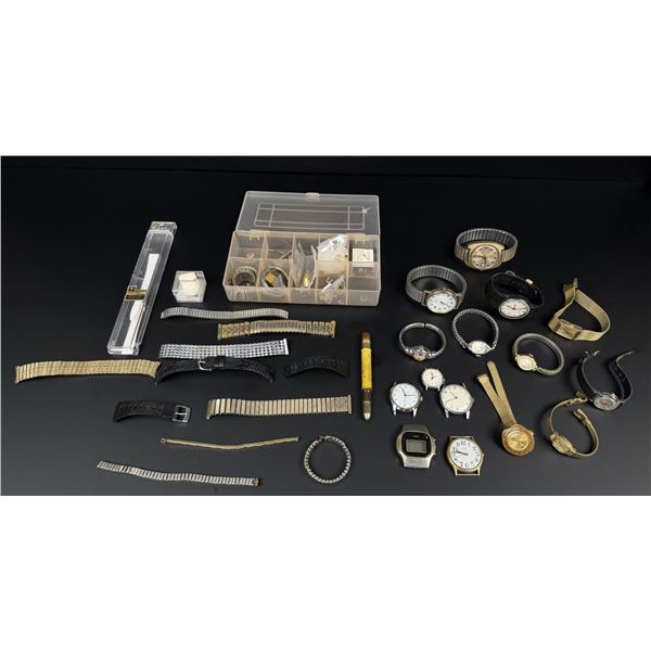 Collection of Vintage Watches and Parts