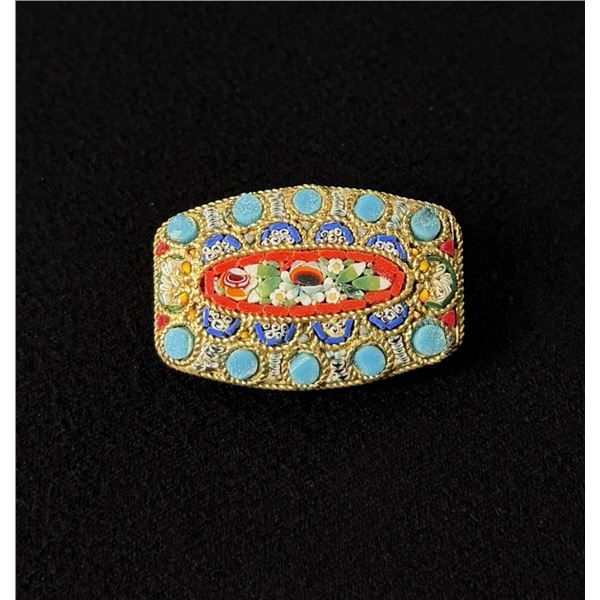 Italian Micro Mosaic Brooch