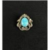 Image 1 : Sterling Silver Turquoise Dolphin Brooch