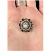 Image 1 : Victorian Hungarian Sterling Blue Paste Brooch