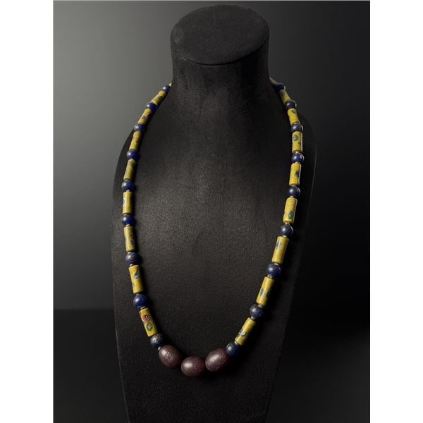 Venetian Millefiori Glass Trade Bead Necklace