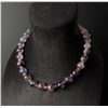 Image 1 : Carved Amethyst Rose Quartz Bead Necklace