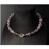 Image 2 : Carved Amethyst Rose Quartz Bead Necklace