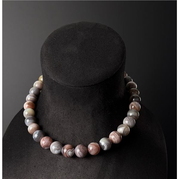 Botswana Agate Bead Necklace