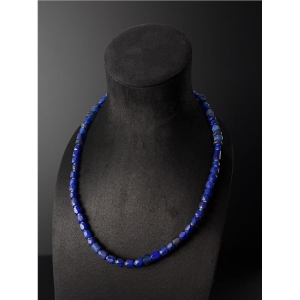 Faceted Russian Blue Glass Trade Beads