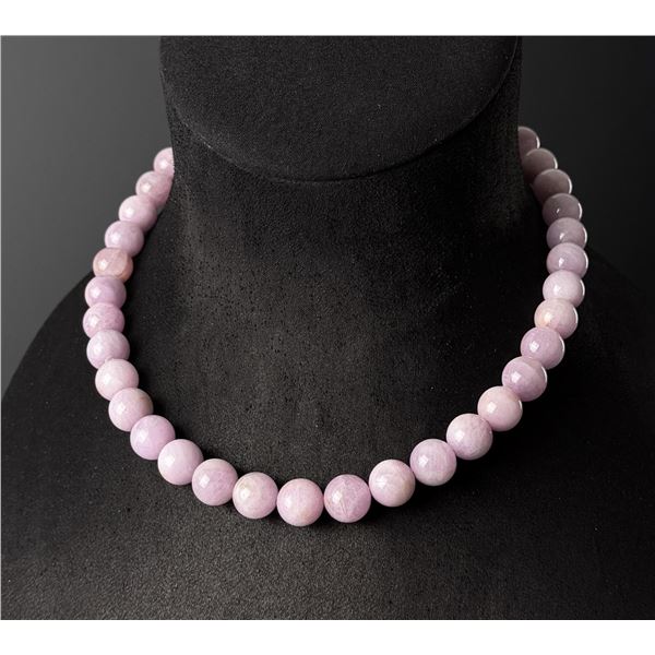 Sterling Silver Rose Quartz Bead Necklace