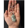 Image 3 : Chinese Carved Jade Jadeite Pixiu Necklace