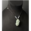 Image 1 : Chinese Carved Jade Jadeite Pixiu Necklace