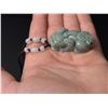 Image 2 : Chinese Carved Jade Jadeite Pixiu Necklace