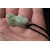 Image 2 : Chinese Carved White Jade Jadeite Pixiu Necklace