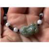 Image 2 : Chinese Carved Jade Jadeite Pixiu Beaded Bracelet