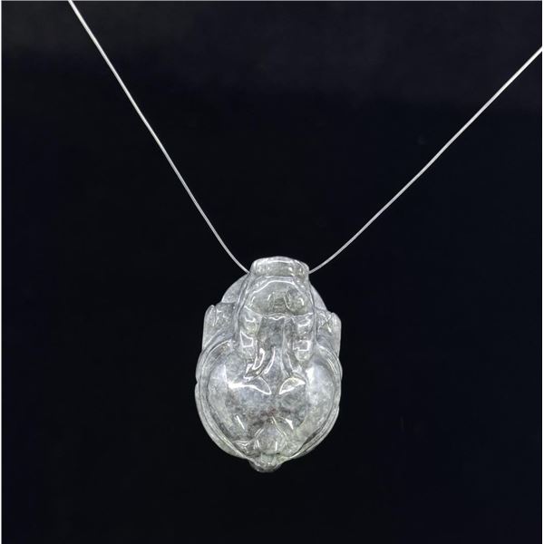 Chinese Carved Jade Jadeite Pixiu Pendant