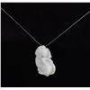 Image 1 : Chinese Carved White Jade Jadeite Pixiu Pendant