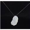 Image 2 : Chinese Carved White Jade Jadeite Pixiu Pendant