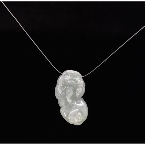 Chinese Carved Jade Jadeite Pixiu Pendant