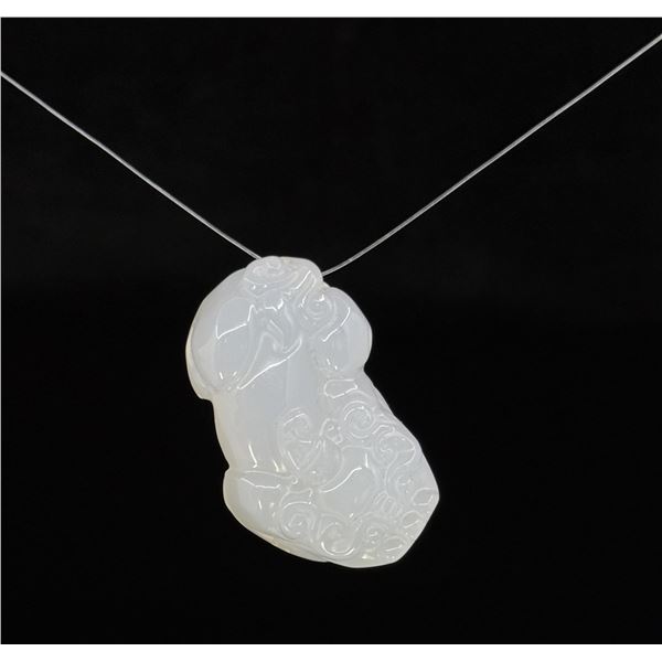 Chinese Carved Purple Jade Jadeite Pixiu Pendant