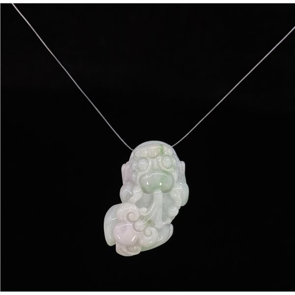 Chinese Carved Jade Jadeite Pixiu Pendant