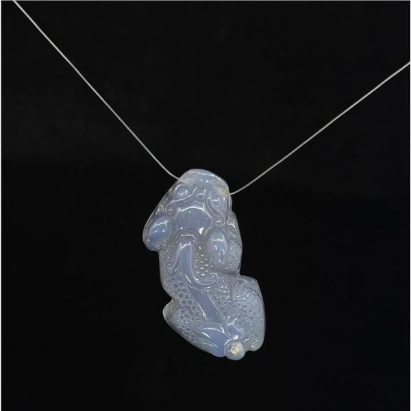 Chinese Carved Purple Jade Jadeite Pixiu Pendant