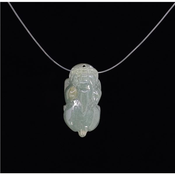 Chinese Carved Jade Jadeite Pixiu Pendant