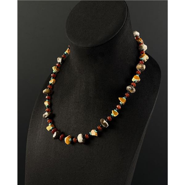 Navajo Multi Stone Carnelian Necklace