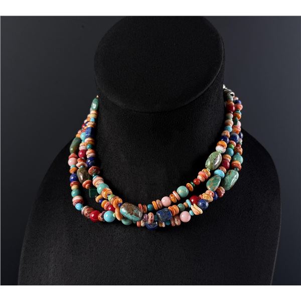 Santo Domingo Pueblo Turquoise Stone Necklace