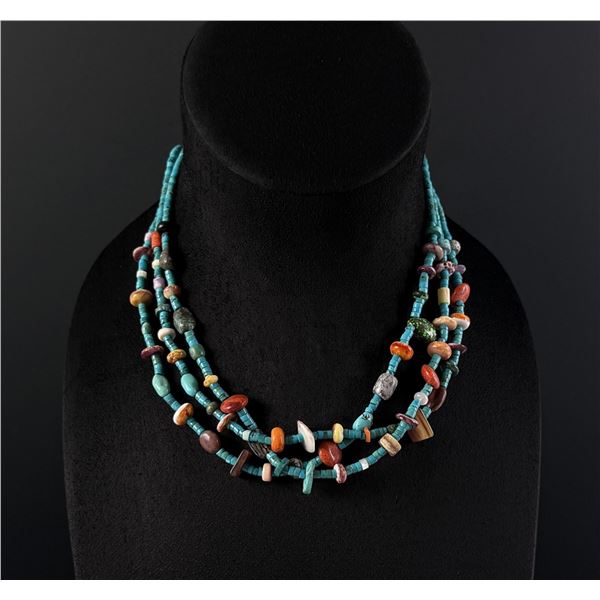 Santo Domingo Pueblo Turquoise Necklace