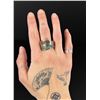 Image 1 : Navajo Sterling Silver Chip Inlay Ring