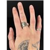 Image 3 : Navajo Sterling Silver Chip Inlay Ring