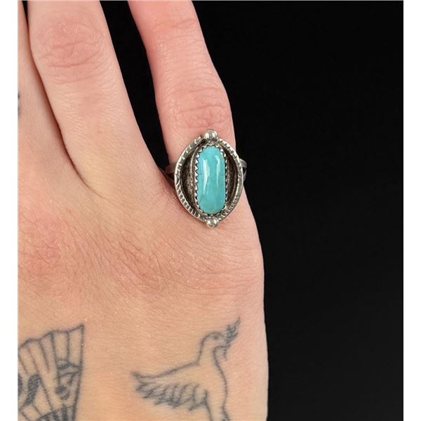 Navajo Sterling Silver Turquoise Ring