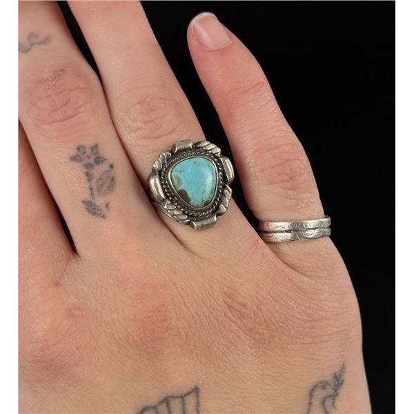 Navajo Sterling Silver Turquoise Ring