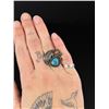 Image 1 : Navajo Sterling Silver Turquoise Coral Ring