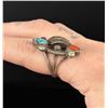 Image 3 : Navajo Sterling Silver Turquoise Coral Ring