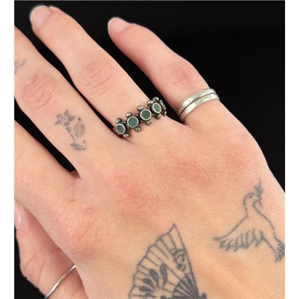 Old Pawn Navajo Sterling Turquoise Ring