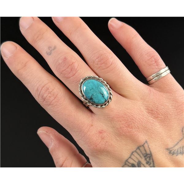 Navajo Sterling Silver Turquoise Ring
