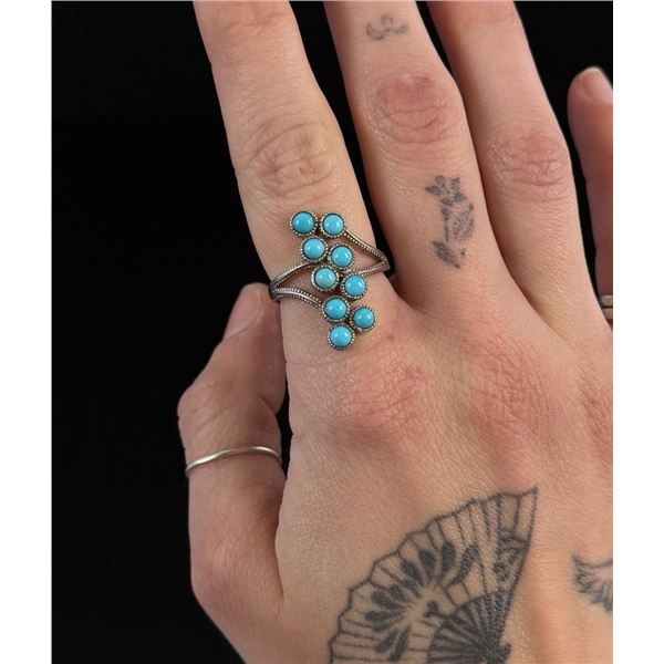 Sterling Silver Snake Eye Cluster Ring