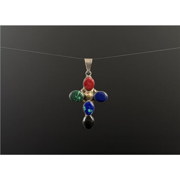 Sterling Silver Taxco Mexico Cross Pendant