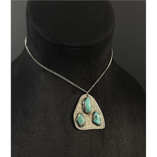 Navajo Sterling Silver Turquoise Necklace