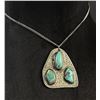 Image 2 : Navajo Sterling Silver Turquoise Necklace